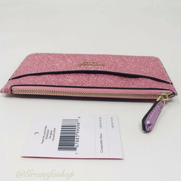 NEW KATE SPADE LOLA GLITTER SATCHEL & CARD HOLDER - Picture 10 of 12